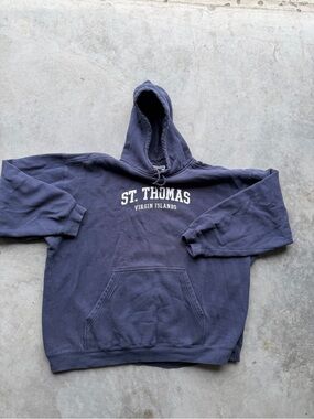 XXL Navy Vintage 90s Lee Heavyweight St. Thomas Hoodie